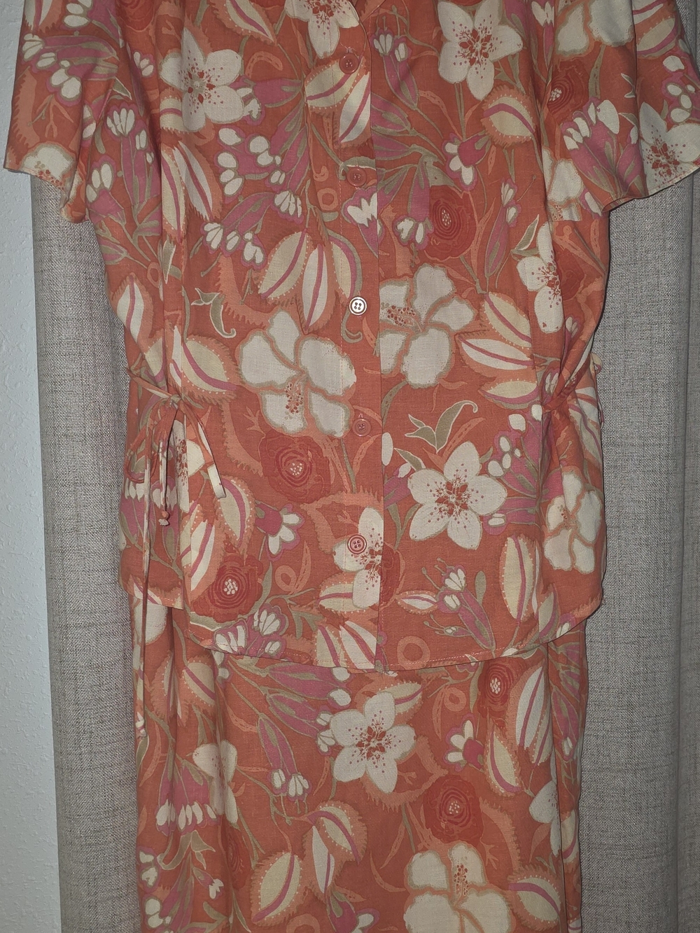 Courtenay Orange Floral Midi Dress